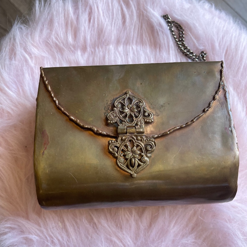 Free People Brass Purse